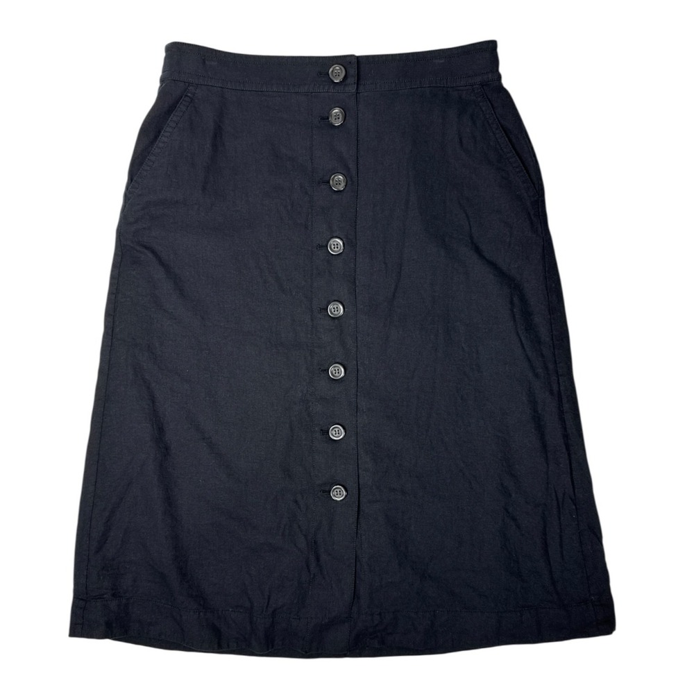Classic Black Button-Front Women’s Skirt